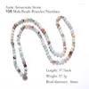 Pendentif Lotus Yoga, Bracelet en pierre naturelle Mala, collier amulette en perles de bouddha, unisexe, bijoux quotidiens, cadeau de mariage, 108