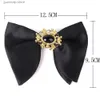 Bow Ties New Over Size Bowtie For Groom Fashion Black Bow tie For Men Women Bow knot Adult Wedding Bow Ties Cravats Groomsmen Bow ties Y240329