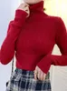 Zoki Neue 2023 Frauen Pullover Rollkragenpullover Herbst LG Sleeve Slim Elastic Korean Einfache Grund Günstige Jumper Solid Color Top T5Uq #