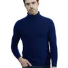 men Knitted Sweaters Cmere Sweater 100% Merino Wool Turtleneck Lg-Sleeve Thick Pullover Winter Autumn Male Jumpers Clothing X6JV#