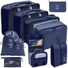 Borse portaoggetti 10 pezzi Bagagli da viaggio Borsa organizer antipolvere in tinta unita Borsa portatile per bambini Abbigliamento grande