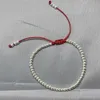 925 Sterling Silver Beads Bracelets for Women Handmade Red Thread Rope Bracelet Friendship Bangle Lucky Jewelry Girls Lady Gift 240315