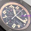 Schöne AP-Armbanduhr für Herren, Royal Oak Offshore-Serie, 48 mm Durchmesser, schwarze Keramik, Zeitkalender, automatische mechanische Herrenuhr 26378IO.OO.A001KE.01