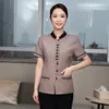 hotel Cleaning Service Uniform Summer Guest Room Waiter Workwear Short Sleeve Hotel Property Cleaning PA Aunt Uniform p7Hh#