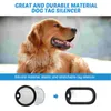 Coleiras para cães 4 Pcs Tags Pet Supplies ID Card Capa de Silicone Silenciadores Nome Titular