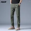 Pantaloni da uomo HIQOR Armygreen Pantaloni casual Primavera Autunno Nella moda Versatile Traspirante Dritto Baggy Maschio Big Size 28-40