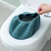 Toalettstol täcker 1/2 st badrum täcker universell plysch kudde hushåll varm mjuk tjockare varmare närmastskolan