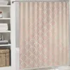 Cortinas de chuveiro rosa pétala impressa cortina moderna antiderrapante tapete impermeável poliéster decoração de casa 180x180