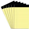 8PCS Notebook Pads 85 X 11 Inches Writing Wide Ruled Notepads Yellow Paper For School Office 240329