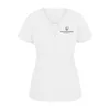 Enfermeira de saúde Túnica Mulheres Sólidos Bolso Scrub Tops Blusa de Manga Curta Beleza Sal Macacões Carer Uniformes Para Mulheres o7LB #