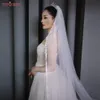 topqueen V129 Wedding Veil Short Leaf Vine Applique Edge Plain Bridal Veils One Laye Elegant Rochii Wedding Accories Border n9R7#