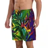 Shorts pour hommes Summer Gym Male Fun Feuilles Colorées Sports Fitness Cool Fashion Beach Pantalons courts Casual Confortable Maillots de bain Plus Taille