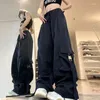 Pantalon Femme QWEEK Vintage Cargo Parachute Femmes Surdimensionné Y2k Harajuku Streetwear Mode Coréenne Baggy Pantalon Casual 90s Esthétique