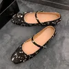 Casual Shoes MILI-MIYA Fashion Speckled Patchwork Women Horse Hair Flats Slip On Round Toe Big Size 34-40 Full Genuine Leather Handmade