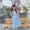 Japanse College Style Graduati Dr, Koreaans schooluniform, Sweet Girl Lolita, geplooide marineblauwe matrozenkraag, korte mouw, zomer T1fY#