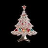 Stift broscher fashionabla och utsökt inlagd strass julgran brosch för män och kvinnor söta smycken julpar gåvor y240329