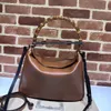 Women's shoulder bag high-end custom quality crossbody bag bamboo bag with a large capacity two straps on the upper body effect is very good 746124