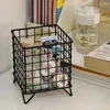 Kitchen Storage Iron Rack Desktop Book Pen Box Large-Capacity Basket Home Office Student Dormitory Sundry Container