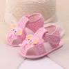 Sandaller grossist Ny tecknad sommar babyskor elefant baby sandal trasa mjuka solo sandaler babyskor för 0-1 år gammal baby tl29 240329