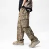 Pantaloni da uomo Desert Camouflage Tuta 2024 Allentato Dritto Moda High-End Street Stile coreano Versatile Casual