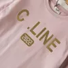 24 verão nova vela cline carta puro algodão manga curta feminina solta versátil camiseta na moda marca simples meia mangas S-4XL