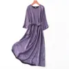 Robes décontractées 2024 Mode féminine étendue double face 45mm poids lourd parfumé nuage gaze trois-quarts manches robe taille robe de couverture