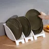 Keukenopslag 1PC Duurzaam Anti-vervormen Binnenlandse Plastic Draagbare Pot Deksel Rek Gerechten Drainage Plank Organisator Kom Houder