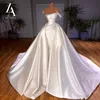 Lelaacra Satin Perlé Mariage Dr 2023 3 en 1 Perles Sirène Court Train Luxe Princ Robes de Mariée VS05 Robe de Noiva c0iI #