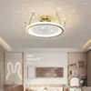 Ceiling Lights Pink Princess Room Lamps Starry Projection Crown Lamp Modern Romantic Warm Children's Girl Bedroom