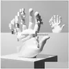 Decorative Objects Figurines Artistic Hand Statue Abstract Home Decoration Accessories Art Scpture Nordic Figurine Modern Minimali Dhszx