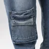 Plus Size M-8XL Fi Mannen Jeans Cargo Broek Mult-Zakken Tactische Jean Streetwear Hip Hop Toevallige Mannelijke Denim broek 47N0 #