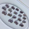 Stud Earrings 18K Gold-plated Zircon 9-10mm Gorgeous KOYA White ROUND Pearl Earring