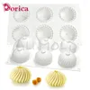 Bakvormen Dorica Spiraal Crème Mousse Cakevorm Chocolade Jelly Pudding Gebak Siliconen Mal Food Grade Gereedschap Keuken Accessoires