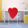 Chair Covers 2 Pcs Valentine's Day Back Cover Kitchen Decir Festival Heart-shaped Valentines Decoration Felt Cloth Protector Home