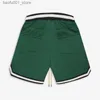 Men's Shorts Summer mens short sleeved American casual sports shorts mesh quick drying breathable basketball shorts beach pants Q240329