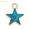 Charmes 30pcs Émail coloré alliage minuscule étoile Pendentif pour collier Boucles d'oreilles Boucles d'oreilles