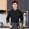 Kış Mutfak Kıyafetleri Kadın Şefinin Ceket Fırın Fırında Aşçı Üniforma Nisan Restoran Man Şef Şapka ve İş Aprs Cafe Garson Cap A31Q#