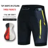 Bib Short 3 Zakken Fietsen Heren Heren Shorts Slabbetjes Culotte Man Gel Uniform Zomerbroek Fiets Lycra Maillot Uitrusting Kleding 240320