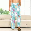 Women's Sleepwear Pattern Cute Pajama Pants Mens Womens Lounge Super Soft Unisex Sleep Bottoms With Pockets Drawstring