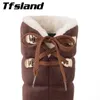 Walking Shoes Women Winter Warm Thick Wool Height Increased Wedge Heel Boots Lace Up Knee-high Snow Hunting Botas Sneakers