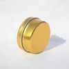 80 g/2.7 oz Round Portable Refilleerbare gouden aluminium potpot cosmetische lotion fles lege crème container tin