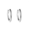 Hoop Earrings CKK Round Small Charm For Women Pendiente Plata 925 Sterling Silver Jewelry Boucle Oreille Femme Kolczyki