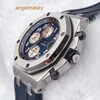 AP Iconic Wristwatch Royal Oak Offshore Series Precision Steel Automatic Machinery 42mm Date Timing Function Mens Watch Blue Plate 26470ST.OO.A027CA.01 Rubber Strap