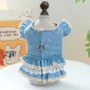 Abbigliamento per cani Abito da principessa per animali domestici Autunno Primavera Gonna dolce Piccoli vestiti alla moda Desinger Pettorina per gatti Camicia per cuccioli Chihuahua Pomerania