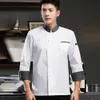 Stand Collar Lg Mangas Multi Bolsos Butts Encerramento Chef Uniforme Mulheres Homens Serviço Padaria Respirável Cook Coat Garçom Gn B67j #
