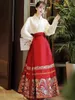 Autunno Nuovo Fengxi Ming Tessitura Gold Horse Face Gonna Hanfu Womens Edizione migliorata Xuechang Ancient Costume Set