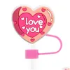 Sko delar tillbehör Colorf Lover Heart St Cap 10mm mjuk gummidekoration kärlek spänne avtagbar dammpropps drop leveransskor DH4HL