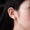 Boucles d'oreilles pendantes DPLAOPA, cerceau épais avec aiguille en argent 925 pour femmes, Clips goutte d'eau légers