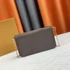 Luxe designertas 21 cm dameshandtas met twee afneembare zakjes Gouden ketting Converteerbaar tot portemonnee met één schouder