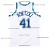 Dirk Nowitzki Maverick Basketballtrikot Dalla Jason Kidd Steve Nash Jamal Mashburn Throwback Blau Weiß Größe S-XXL